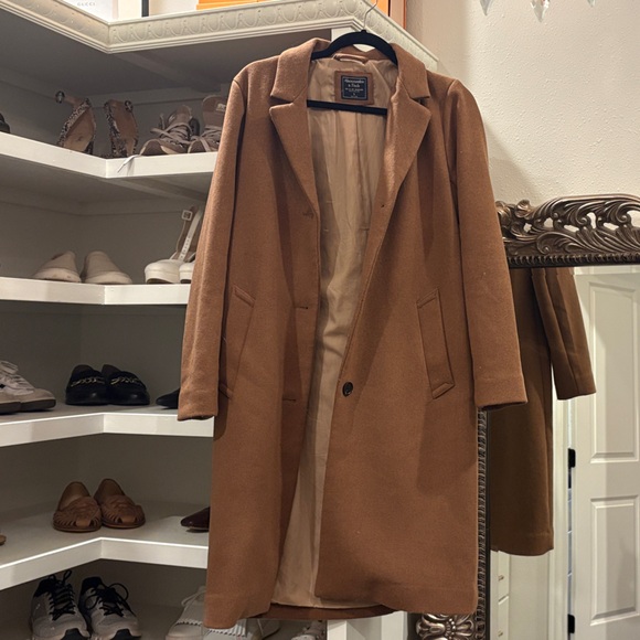 Abercrombie & Fitch Jackets & Blazers - Abercrombie & Fitch Tan Wool Coat